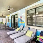 Patio seating with Disney touches