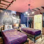Hogwarts themed twin bedroom magic experience