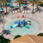 Shallow splash zone with fun slides