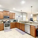 Bright open kitchen with modern appliances