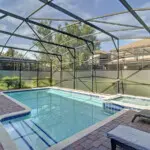 Screened pool and spa for fun