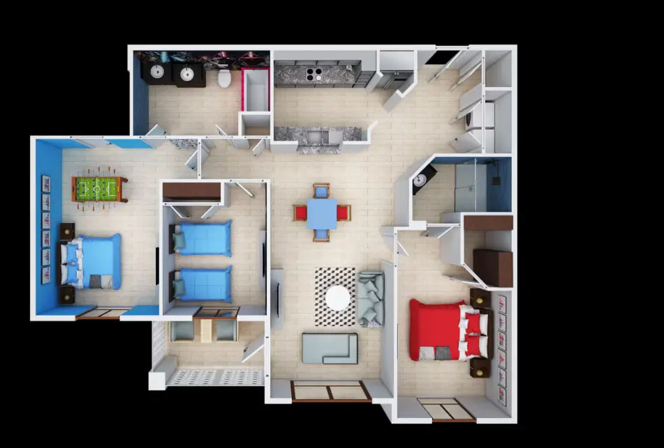 Floor plan Windsor Hills condo