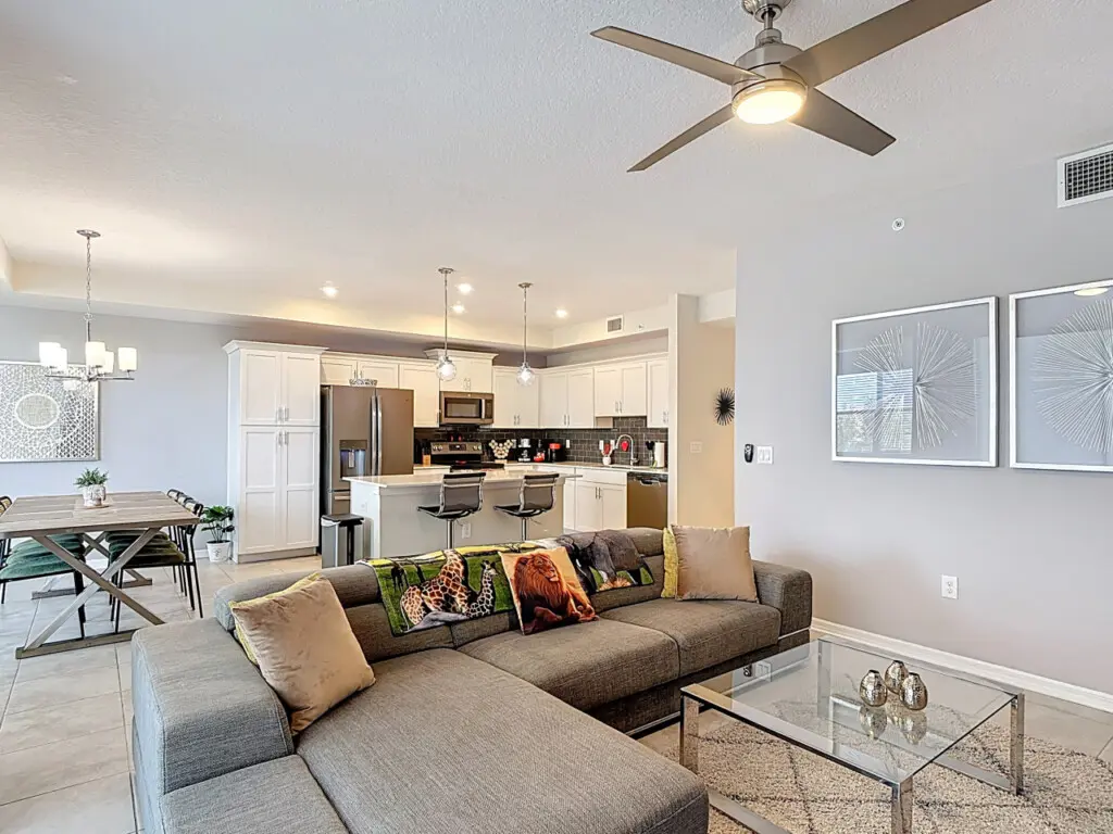 Our spacious and cozy living area perfect spot to relax after a long day