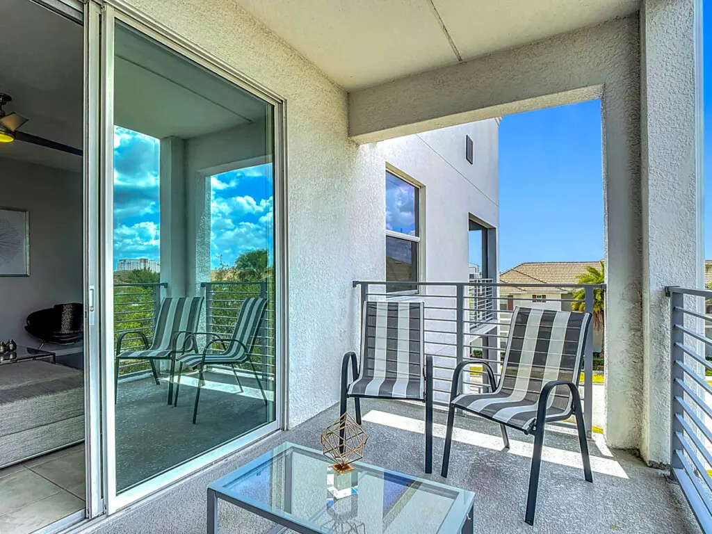 Step outside and breathe in the fresh air from your balcony.