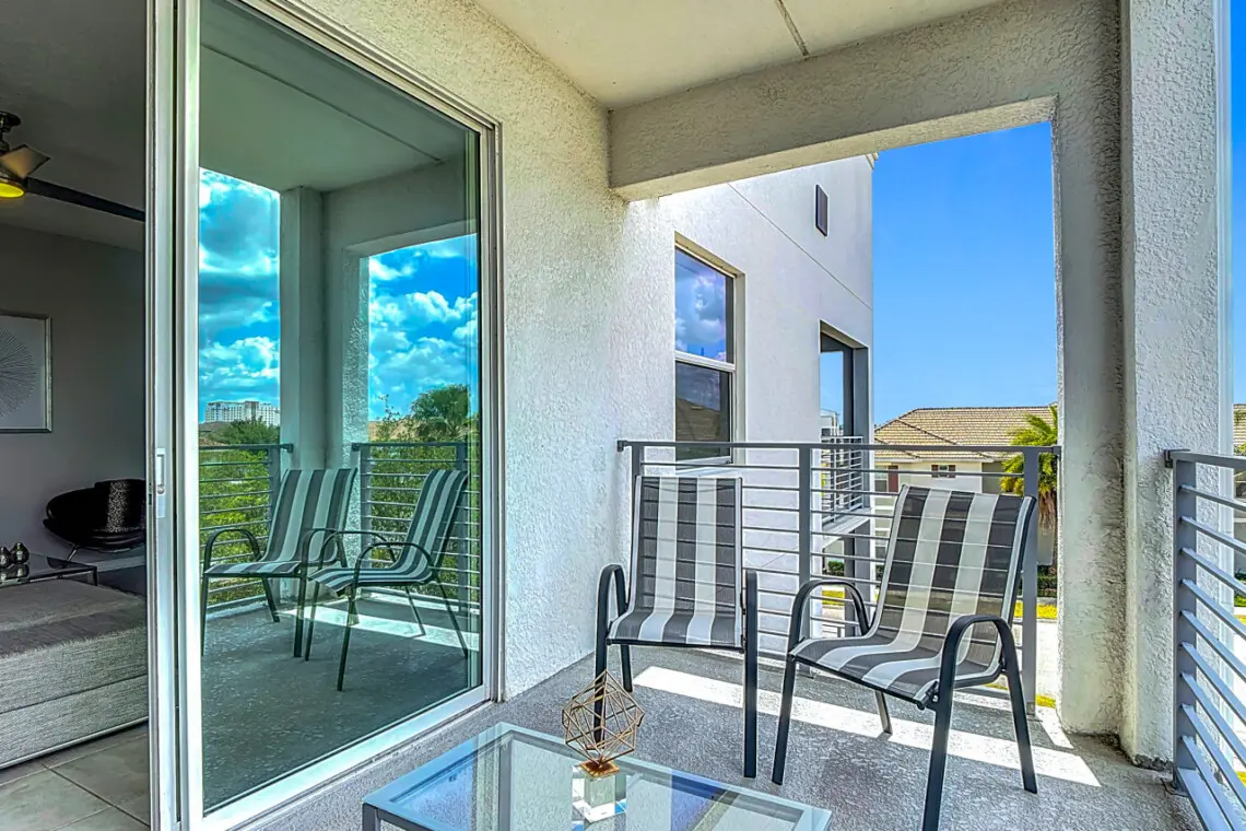 Step outside and breathe in the fresh air from your balcony.