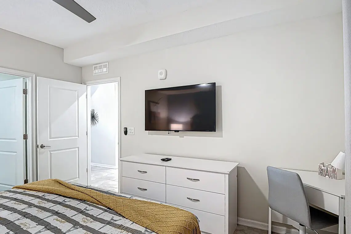 Cozy Master Bedroom with King Size Bed, with worskspace