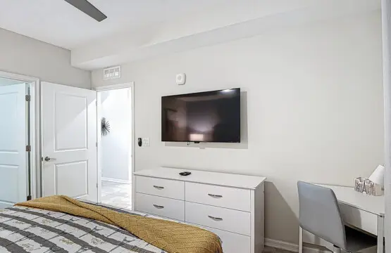 Cozy Master Bedroom with King Size Bed, with worskspace