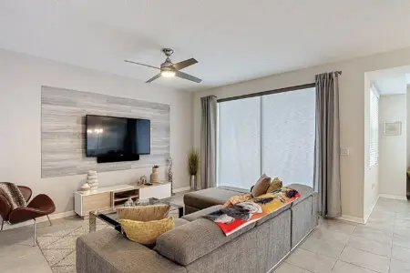 Our spacious and cozy living area, perfect spot to relax after a long day