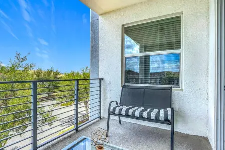 Step outside and breathe in the fresh air from your balcony.