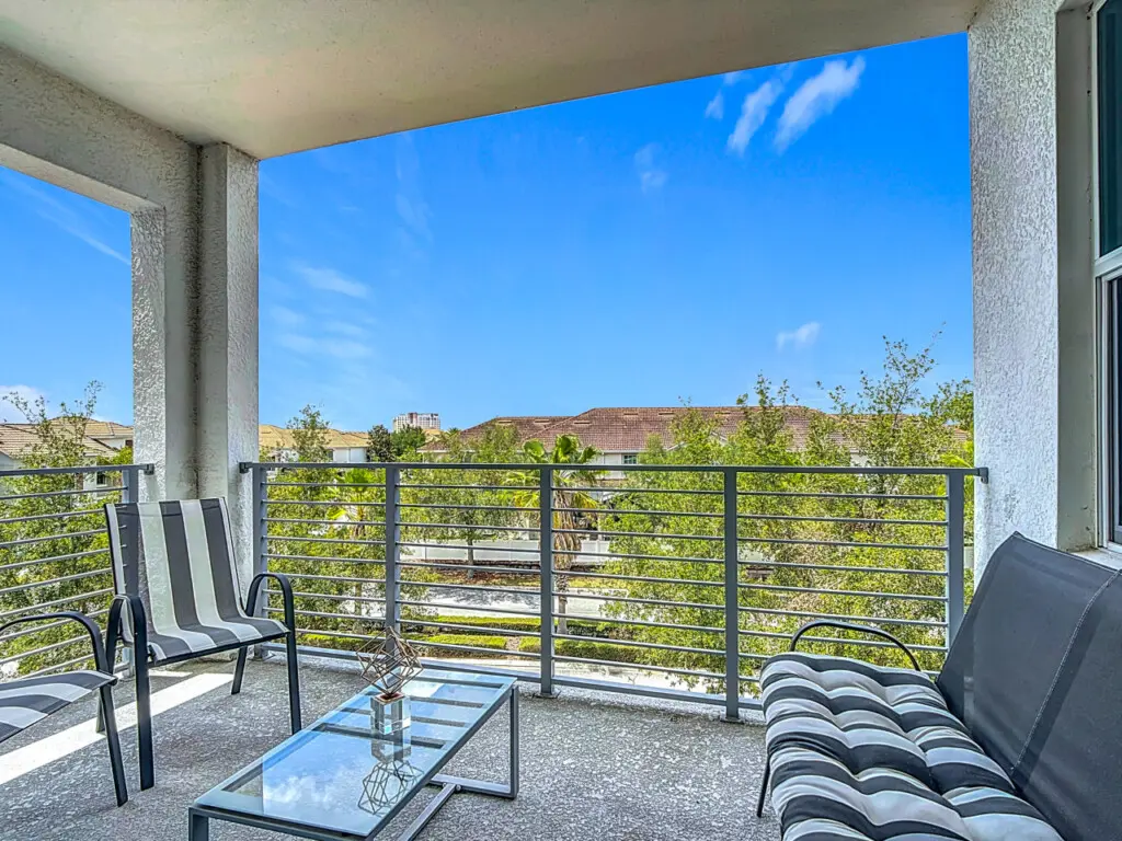 Enjoy the view from the Balcony
