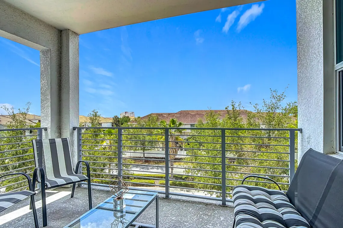 Enjoy the view from the Balcony