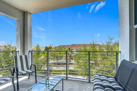 Enjoy the view from the Balcony