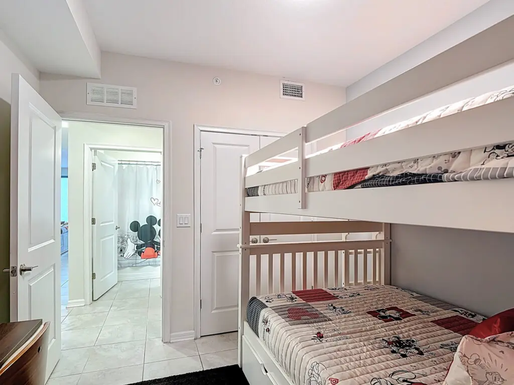 Mickey Themed Bedroom with Full Bunkbed