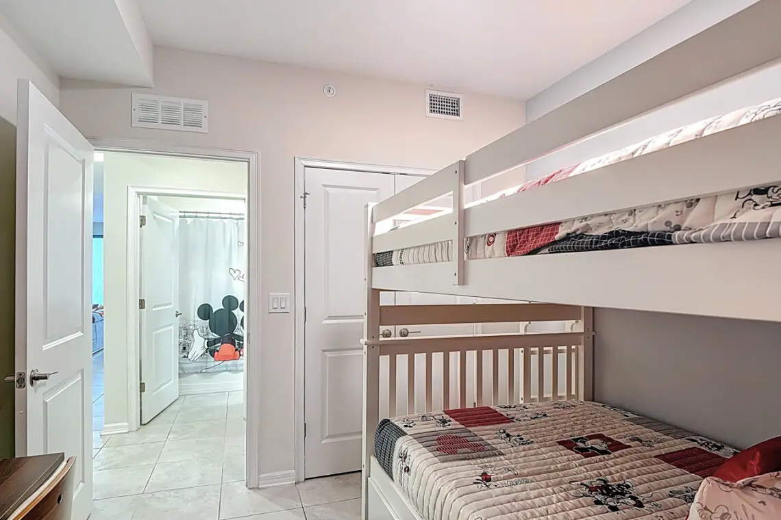Mickey Themed Bedroom with Full Bunkbed