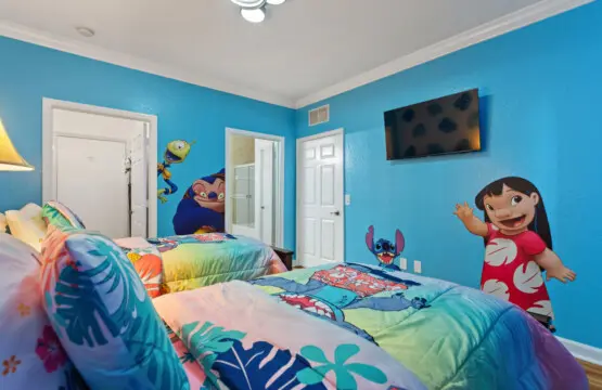 Lilo & Stitch themed bedroom with 2 twin beds perfect for your kids