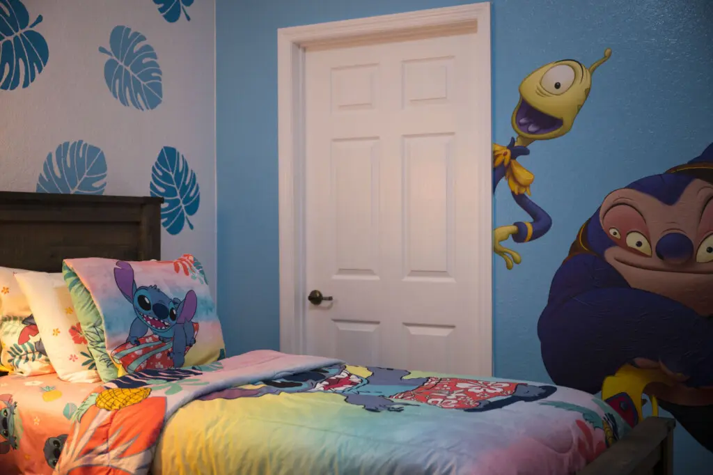 Lilo & Stitch themed bedroom with 2 twin beds perfect for your kids