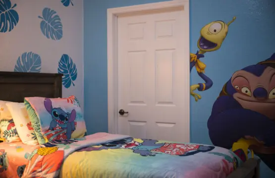 Lilo & Stitch themed bedroom with 2 twin beds perfect for your kids
