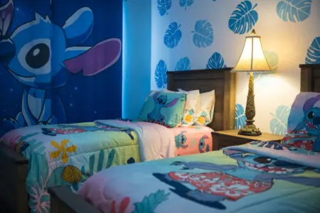 Lilo & Stitch themed bedroom with 2 twin beds perfect for your kids