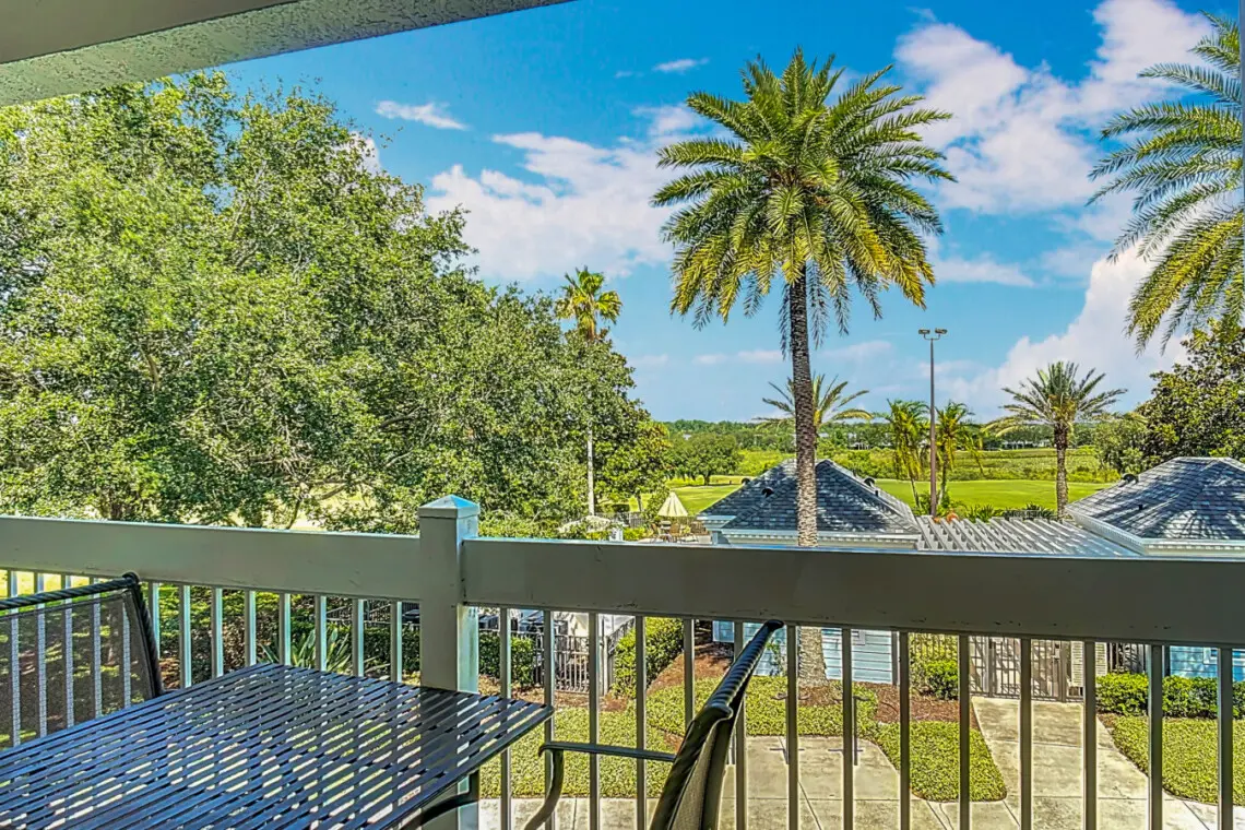 Enjoy the amazing View of the pool and golf course from the Private Balcony