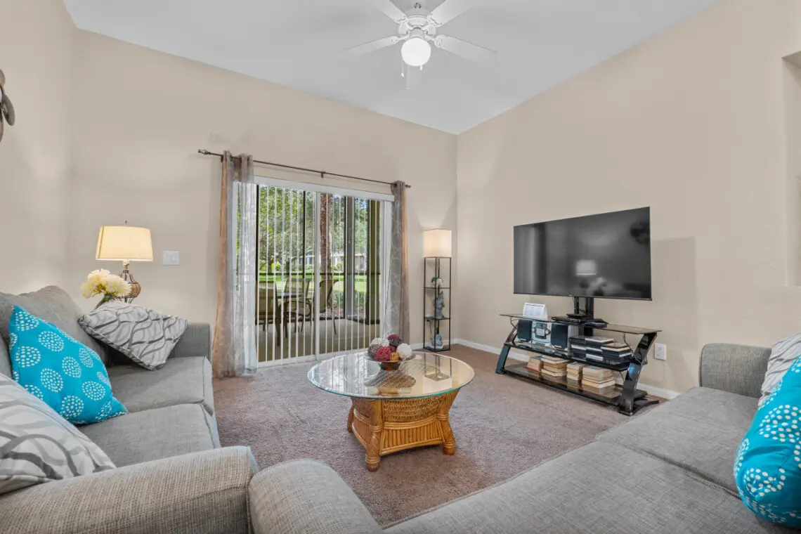 Enjoy quality time in the cozy living space, featuring a TV for your entertainment.