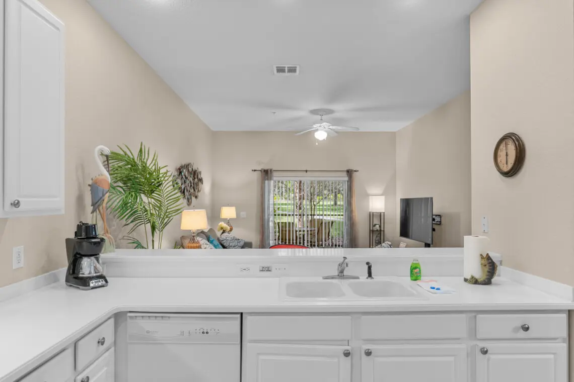 Spacious sink area for meal prep and more.