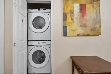In unit washer and dryer for your convenience