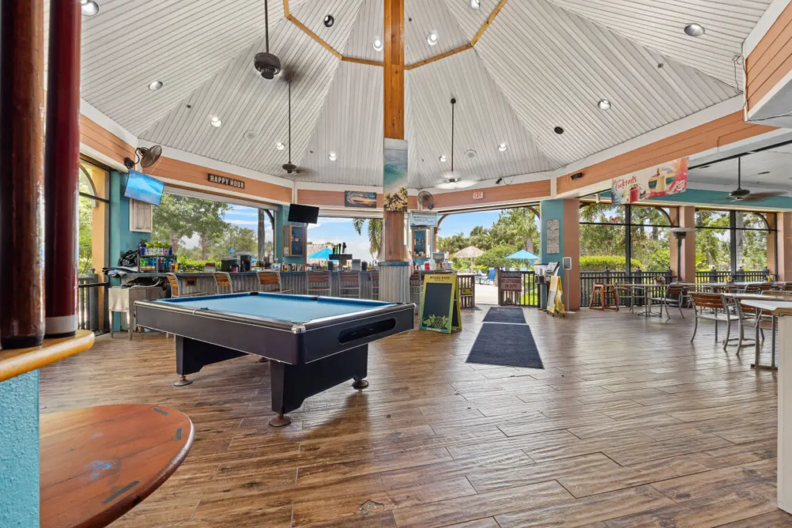Enjoy a game of pool in the resort’s open air recreation area.