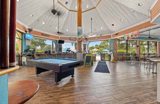 Enjoy a game of pool in the resort’s open air recreation area.
