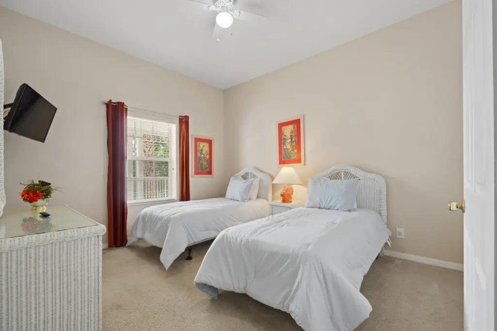 Charming twin bedroom—perfect for kids or friends sharing