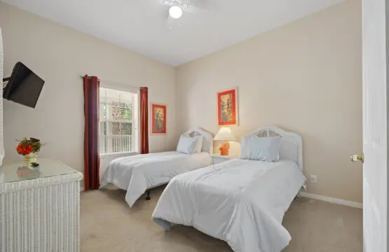 Charming twin bedroom—perfect for kids or friends sharing