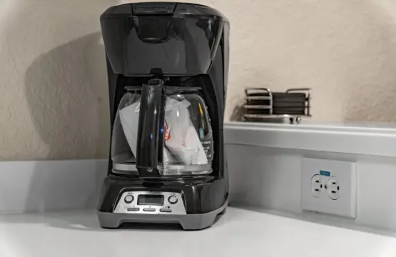Start your day right with the convenient in home coffee maker.