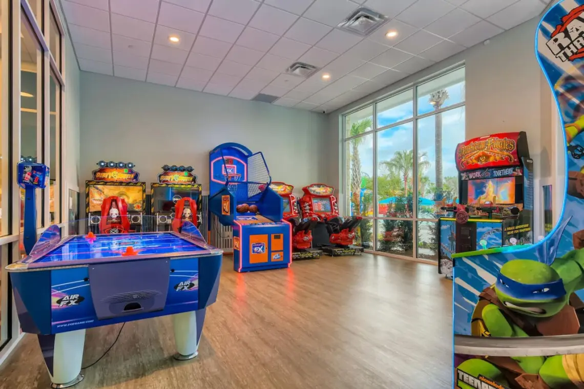Arcade games and family play space