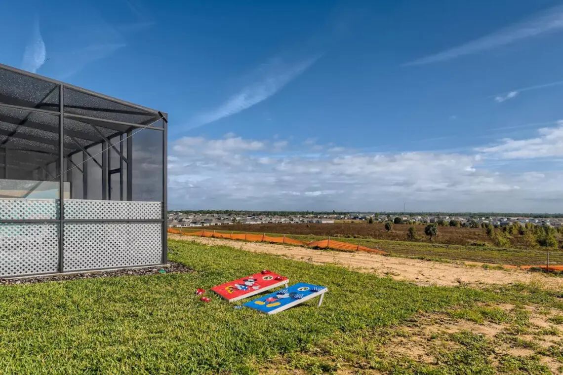 Backyard games with open views