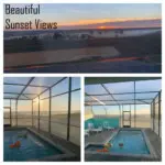 Private pool area with sunset views