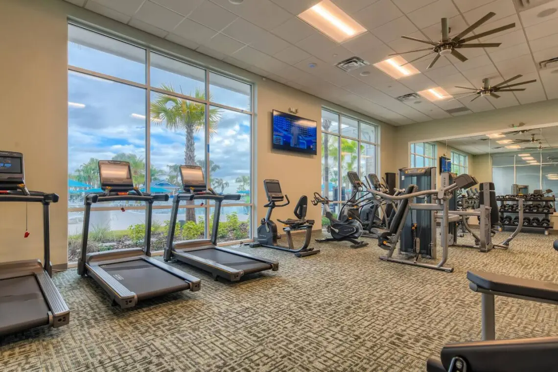 On-site gym with modern machines