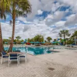 Windsor Island Resort poolside seating area