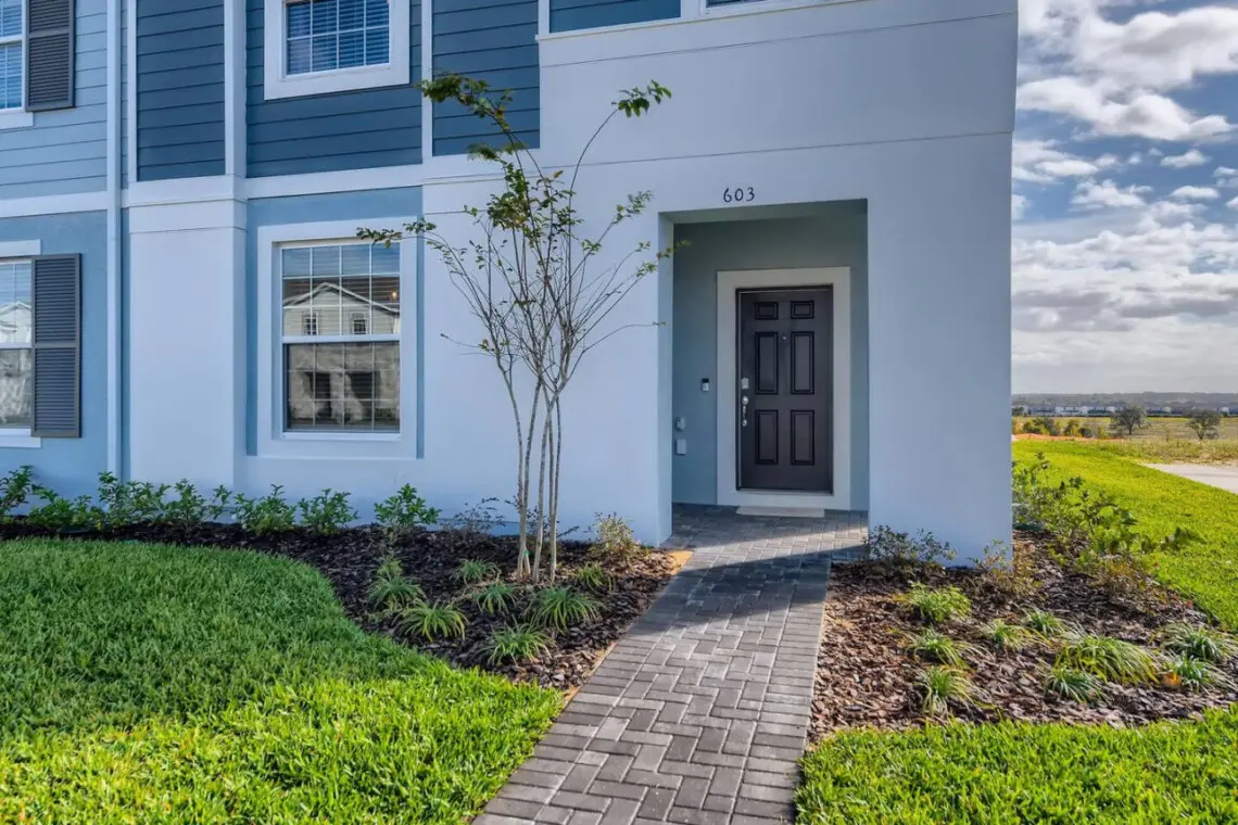 Welcoming front entrance and pathway
