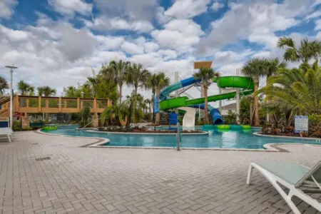 Resort water slides and lazy river