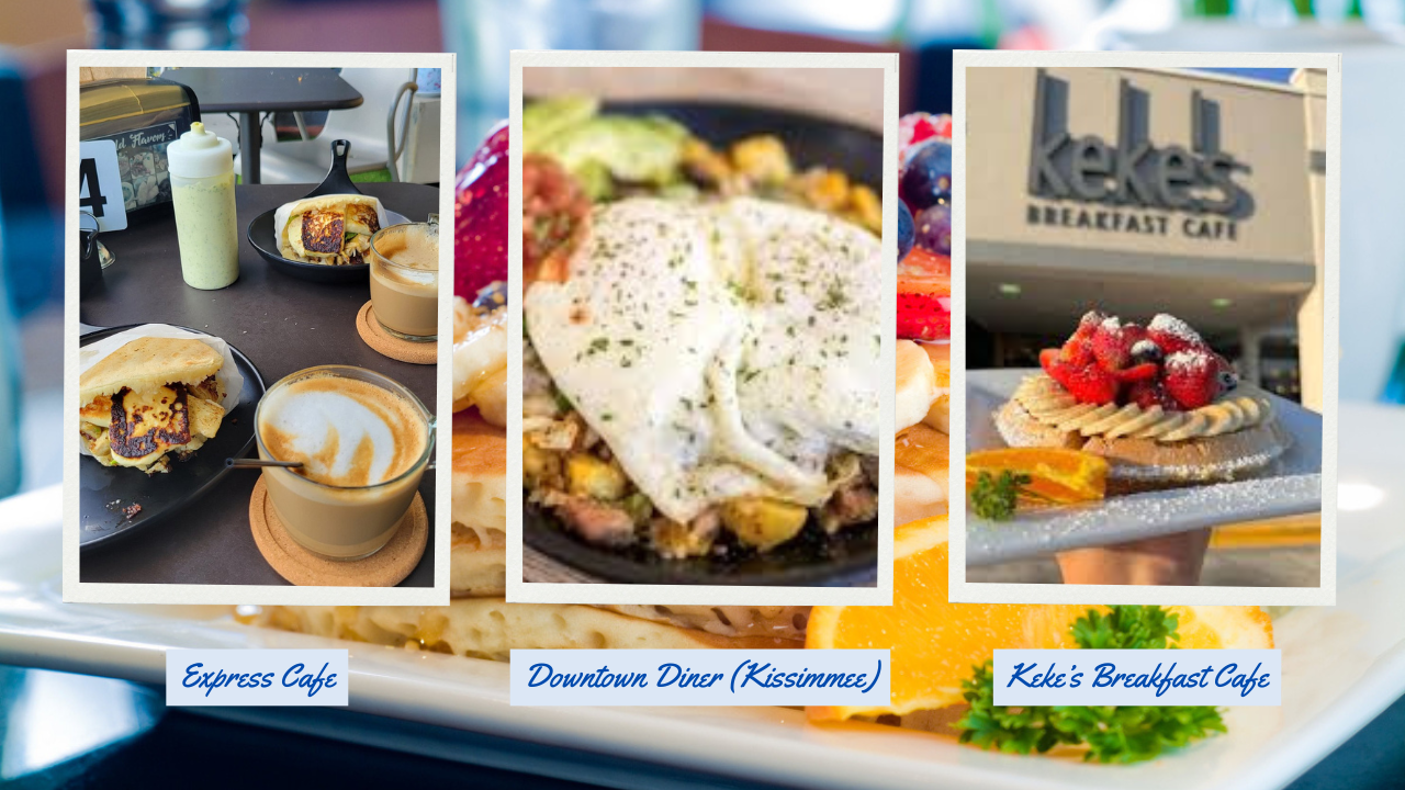 Express Cafe, Downtown Diner (Kissimmee), and Keke’s Breakfast Cafe