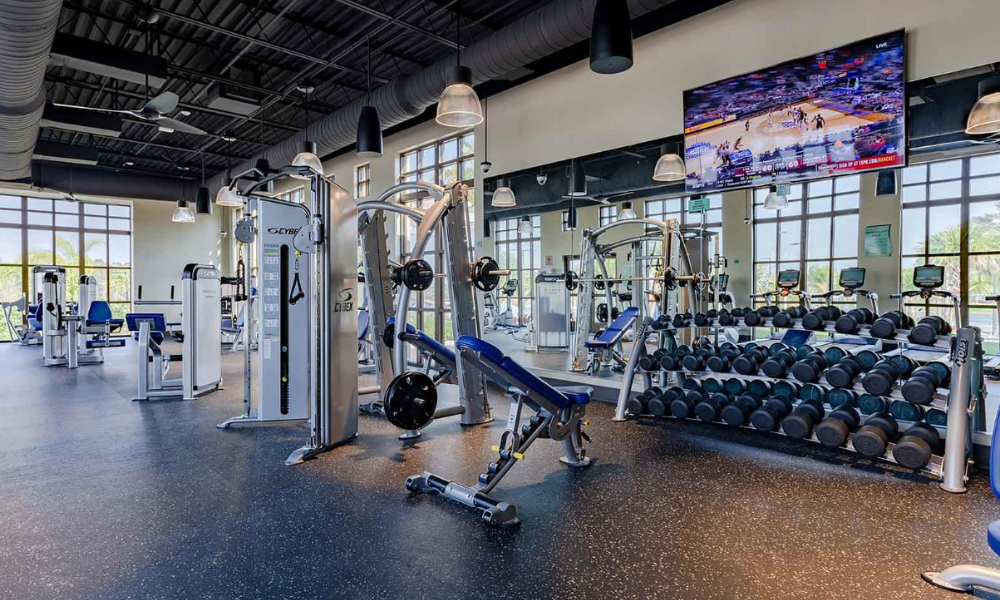 Fully Equipped 24-Hour Fitness Center