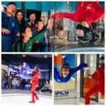 People indoor skydiving at iFLY Orlando wind tunnel