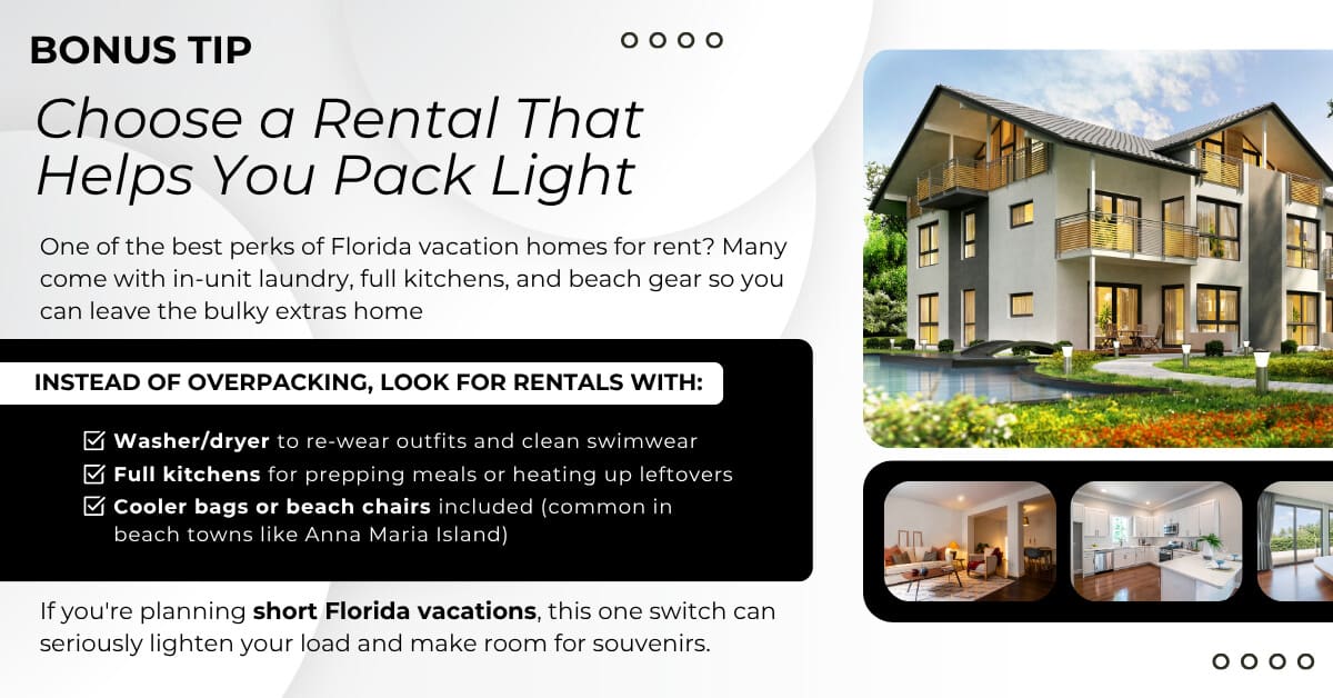 Bonus Tip Choose a Rental That Helps You Pack Light
