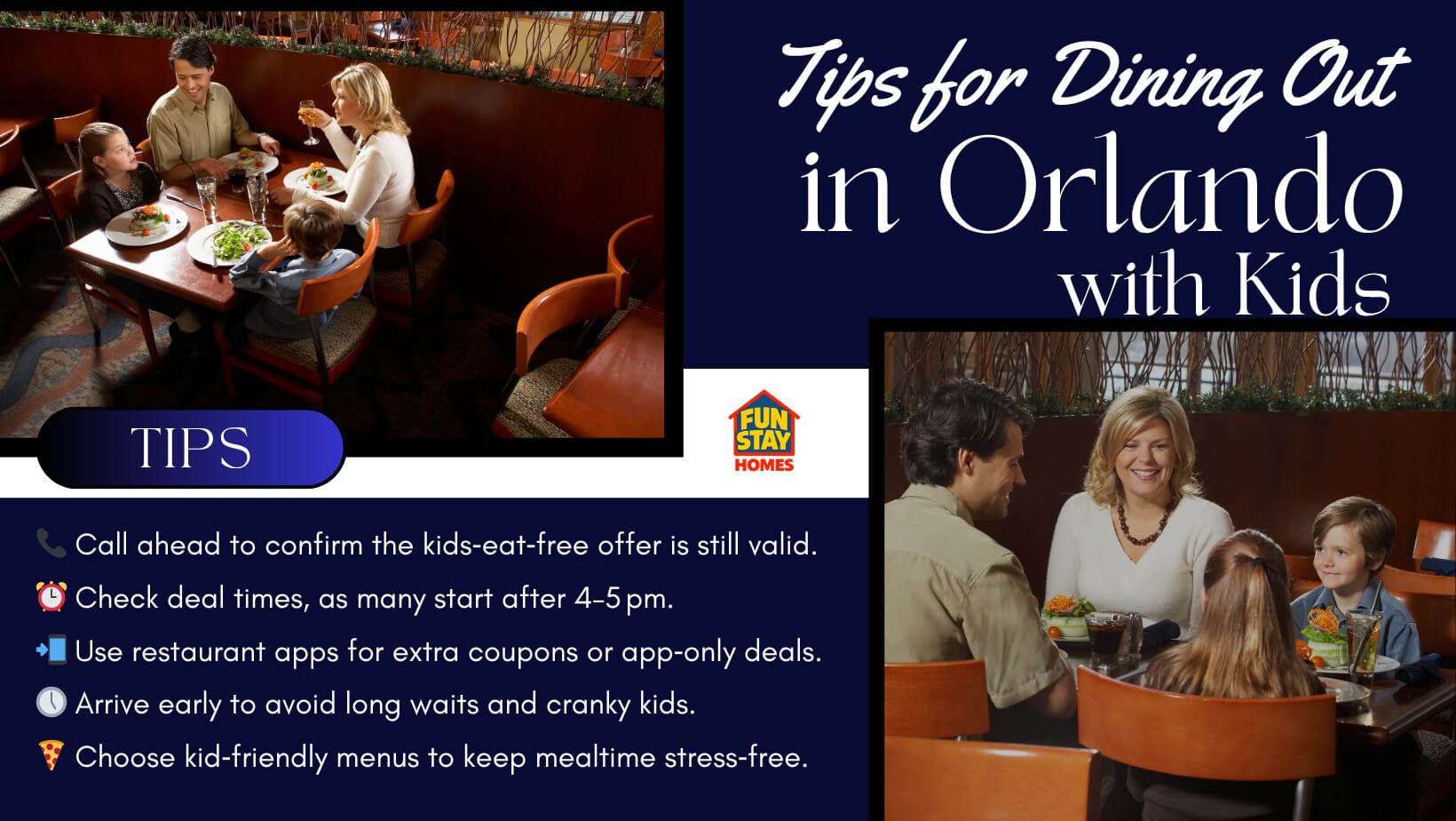Tips for Dining Out in Orlando with Kids