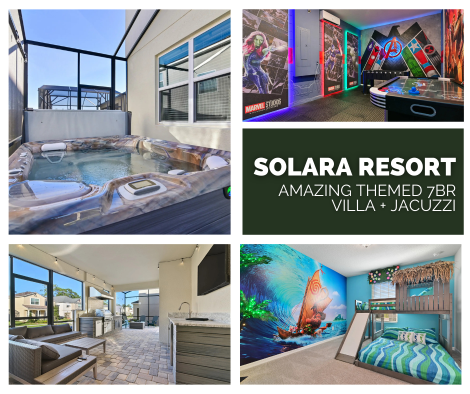 Solara Resort Amazing Themed 7BR Villa + Jacuzzi