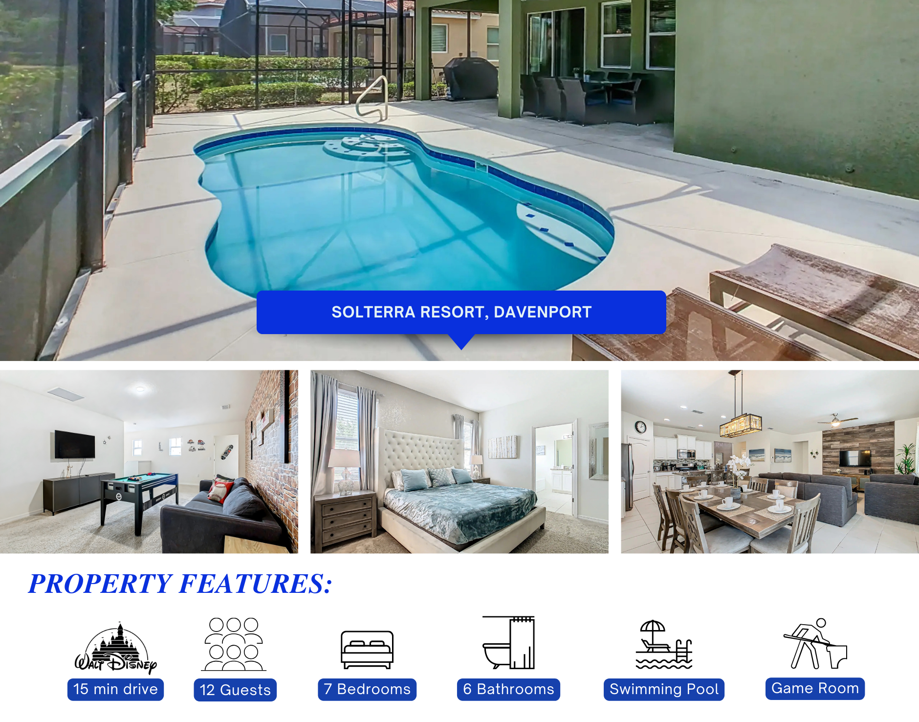 Solterra Resort – 7BR Pool Home for Large Groups