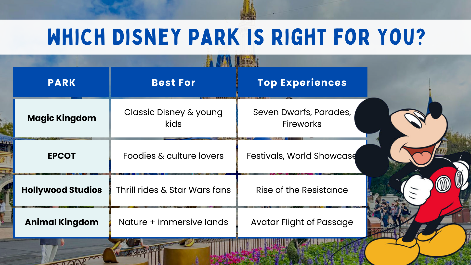 Which Disney Park Is Right for You
