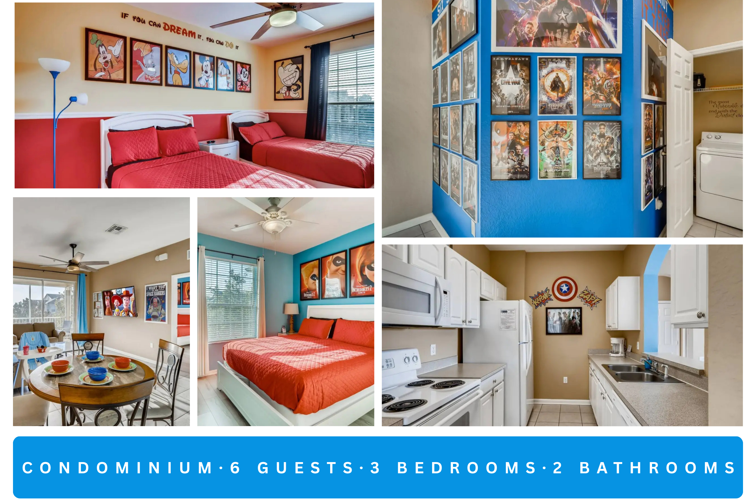 C7671-402  Avengers Retreat Windsor Hills 2BR Themed Condo