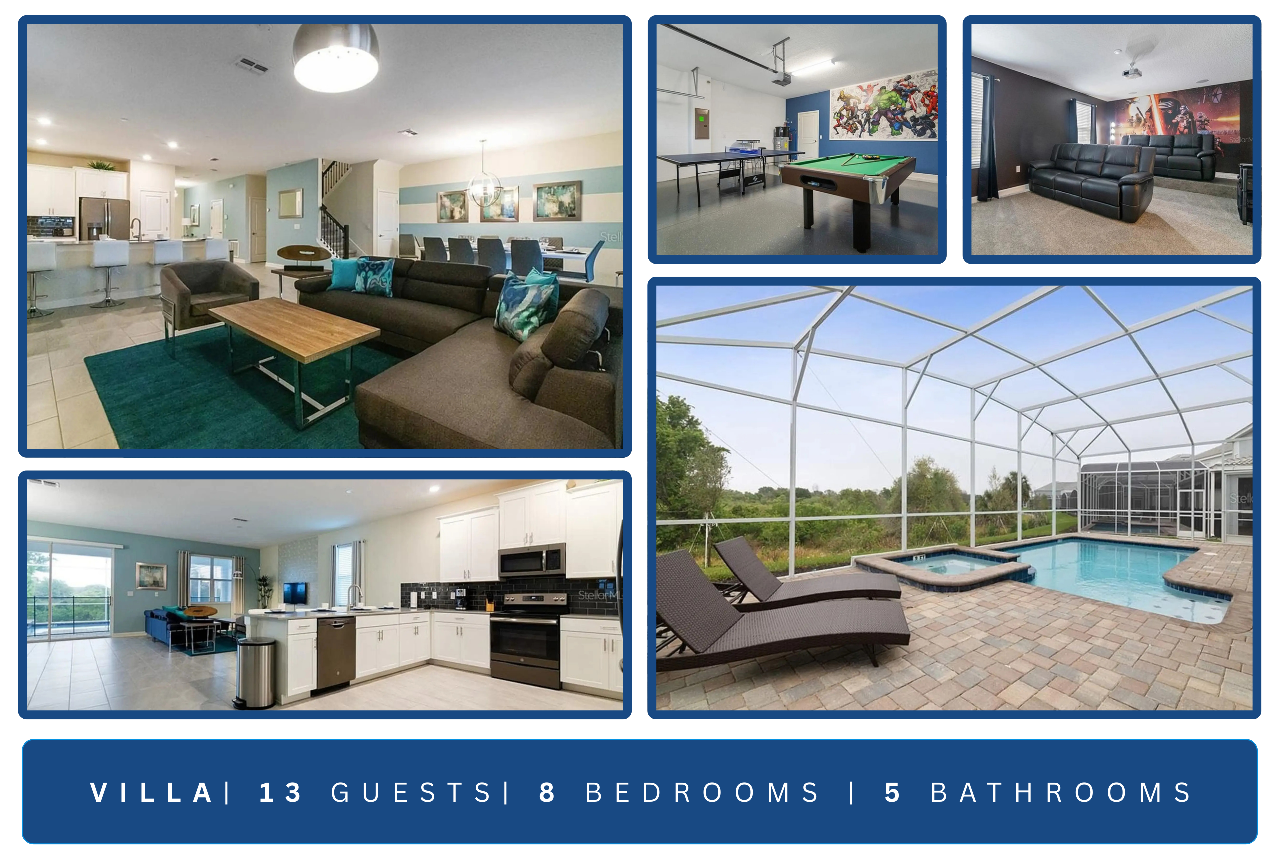 ChampionsGate Spacious 8BR Villa, PoolSpa