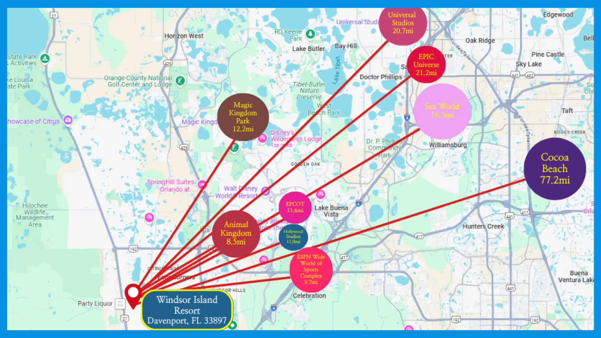 How Close Is Windsor Island Resort Near Disney