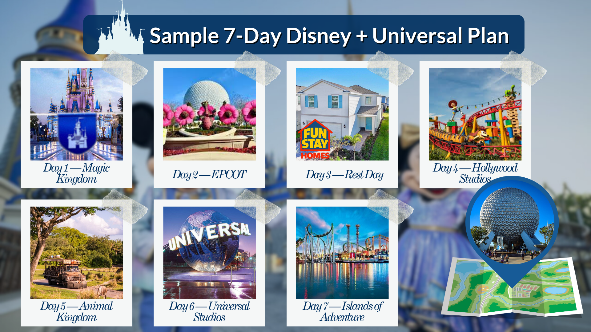 Sample 7-Day Disney + Universal Plan